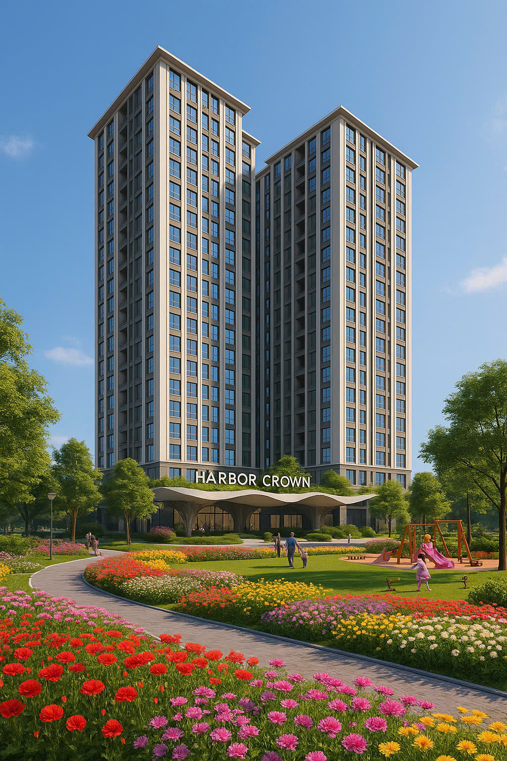 Căn 1 phòng ngủ Chung cư Harbor Crown Hải Phòng